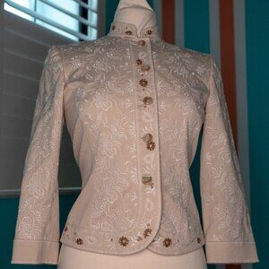 Vintage Embroidered Button-Up Jacket